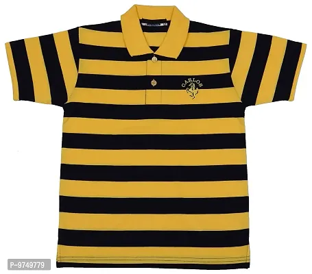 NeuVin Cotton Polo Tshirts for Boys Yellow