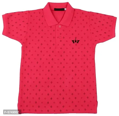 NeuVin Polo Tshirts for Boys Pink, Navy Blue-thumb5