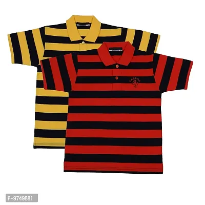 NeuVin Cotton Polo T Shirts for Boys (Pack of 2)