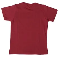 NeuVin Printed Cotton Tshirts for Boys Maroon-thumb2