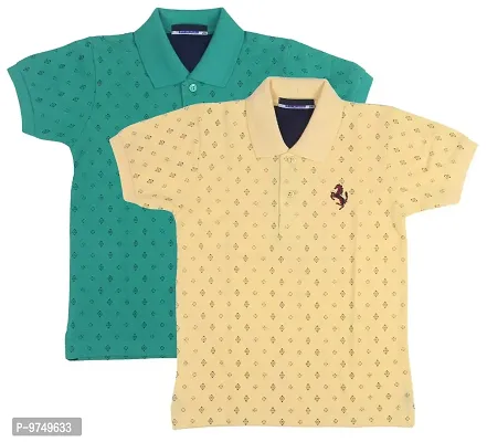 NeuVin Cotton Polo Tshirts for Boys (Pack of 2)