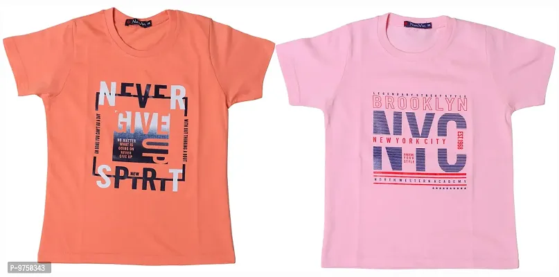 NeuVin Printed Cotton Tshirts for Boys (Pack of 2)