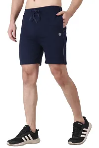 NEUVIN Men's Regular Fit Cotton Shorts (2XL, Navy Blue)-thumb2