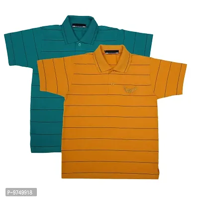 NeuVin Cotton Polo T Shirts for Boys (Pack of 2)