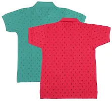 NeuVin Cotton Polo Tshirts for Boys (Pack of 2) Red, Sky Blue-thumb1