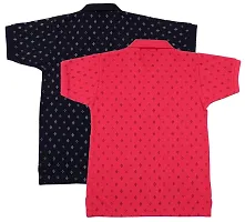 NeuVin Polo Tshirts for Boys Pink, Navy Blue-thumb1
