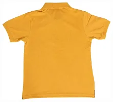 NeuVin Plain Regular Half Sleeve Cotton Polo T-Shirts for Boys(Orange,3-4Y)-thumb2