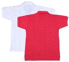 NeuVin Polo Tshirts for Boys (Pack of 2) Pink, White-thumb1