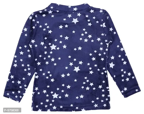NeuVin Printed Sweatshirts for Girls Navy Blue-thumb3