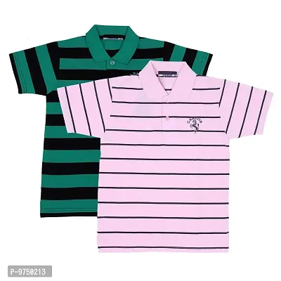 NeuVin Cotton Polo T Shirts for Boys (Pack of 2)