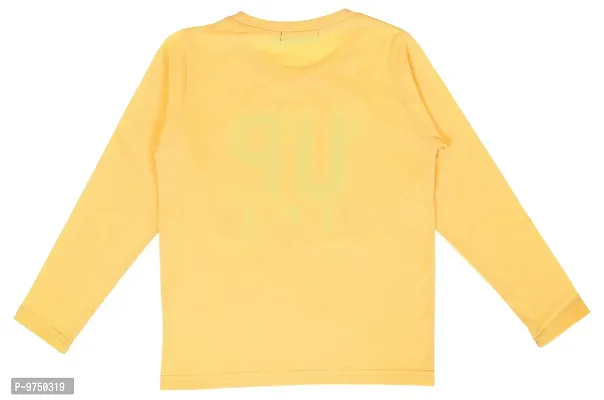 NeuVin Full Sleeves Yellow Cotton Tshirts for Boys-thumb2