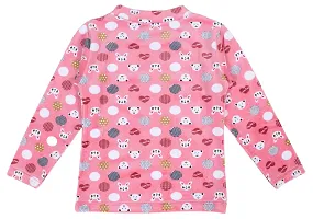 NeuVin Printed Sweatshirts for Girls Peach-thumb2