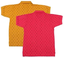 NeuVin Polo Tshirts for Boys (Pack of 2) Pink, Orange-thumb1