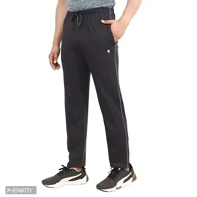 NeuVin Cotton Track Pants for Men Dark Grey-thumb0