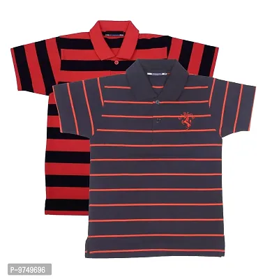 NeuVin Cotton Polo T Shirts for Boys (Pack of 2)