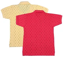 NeuVin Cotton Polo Tshirts for Boys (Pack of 2) Pink, Yellow-thumb1