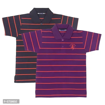 NeuVin Cotton Polo T Shirts for Boys (Pack of 2)