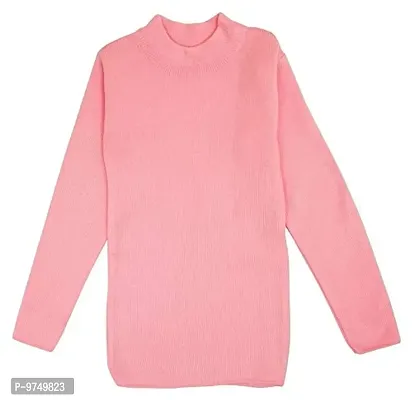 NEUVIN Girls Plain Woollen Pullovers/Sweater Black