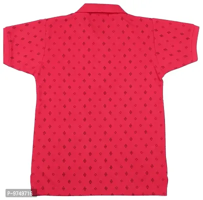 NEUVIN Cotton Polo Tshirts for Boys (Red)-thumb2