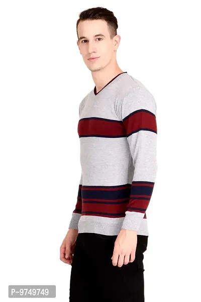 NeuVin Stylish Pullovers/Sweaters for Men (Pack of 2) Light Gray and Black-thumb4