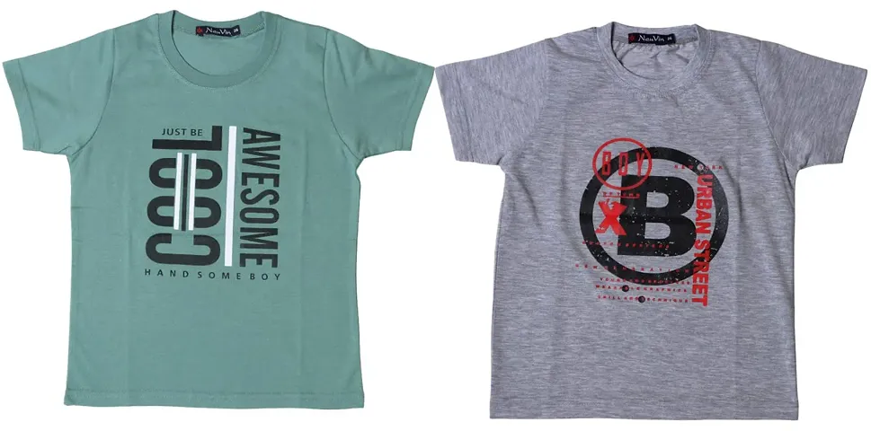 NeuVin Tshirts for Boys (Pack of 2)