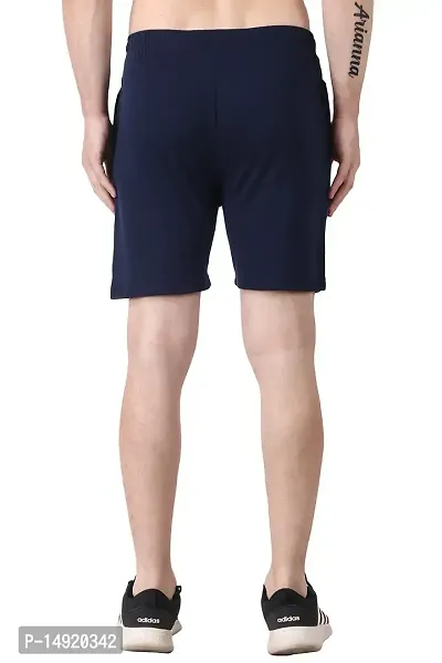 NEUVIN Men's Regular Fit Cotton Shorts (2XL, Navy Blue)-thumb5