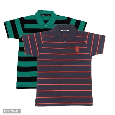 NeuVin Cotton Polo T Shirts for Boys (Pack of 2)