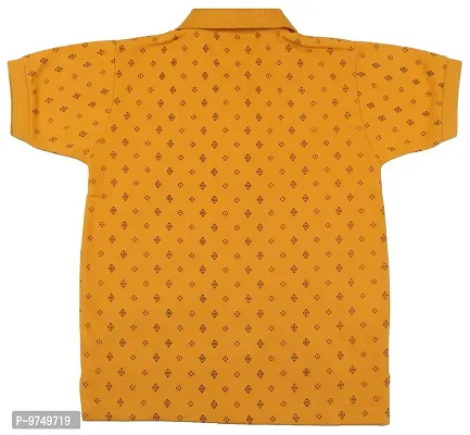 NEUVIN Cotton Polo Tshirts for Boys (Yellow)-thumb2