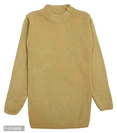 NEUVIN Girls Plain Woollen Pullovers/Sweater White