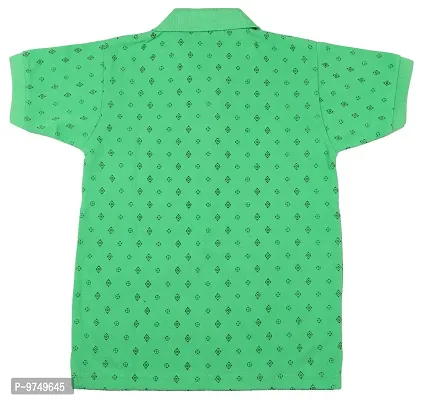 NEUVIN Cotton Polo Tshirts for Boys(Green)-thumb2