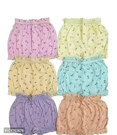 Fancy Multicoloured Cotton Panty For Kids Pack Of 6