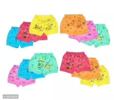 Fancy Multicoloured Cotton Panty For Kids Pack Of 12