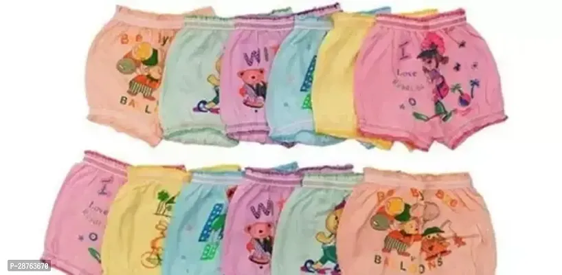 Fancy Multicoloured Cotton Panty For Kids Pack Of 12