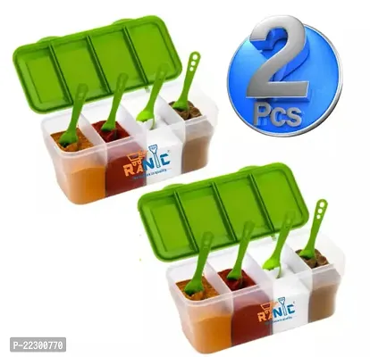 Pack Of 2, 4 In 1 Or 4 Section Kitchen Storage Container For Food Storage