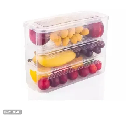 3 Layer Optimal Space-Saving Storage For Vegetables, Fruits, Fish, And Meat - Keep Your Kitchen Fresh