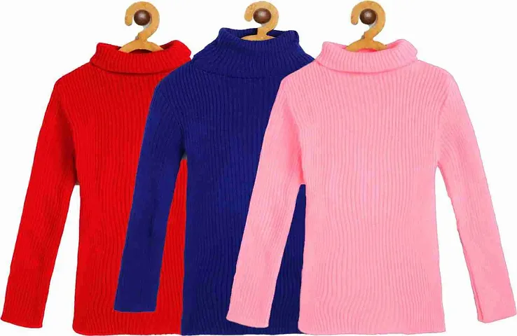 combo winter woolen high neck sweater for baby boys girls multipack of 3