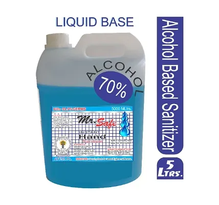 ALCOHOL BASED Mr. SAFE Liquid Form Hand Sanitizer 5Ltrs