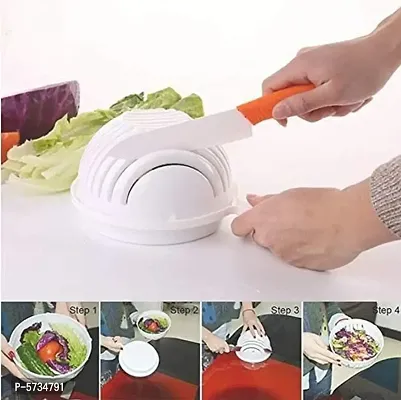 ABS plastic Wave Shape Easy 60 Seconds Salad Maker Chopper Cutter Bowl - Quick Kitchen Accessories-thumb0