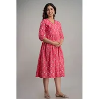 Kidaroo Cotton Floral Printed Maternity Gown (Dress)-thumb4