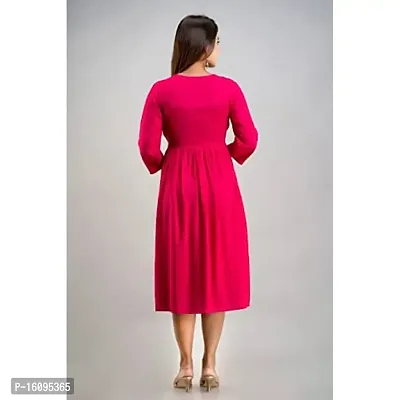 Kidaroo Rayon Embroidry Worked Maternity Gown (Dress)-thumb4