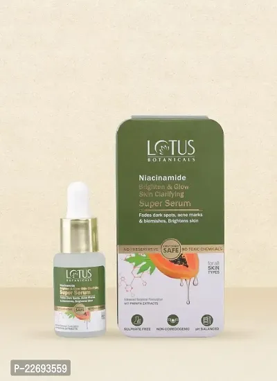 Lotus Botanicals Niacinamide + Papaya Brighten  Glow Skin Clarifying Super Serum | All Skin type|Paraben  Sulphate Free| 14ml-thumb5
