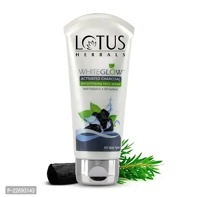 Lotus Herbals WHITEGLOW Activated Charcoal Anti-Pollution Brightening Facewash 50g-thumb0