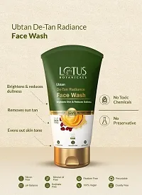 Lotus Botanicals Ubtan De-Tan Radiance Face Wash Duo 100gm Each| Infused with 24K Gold | For Glowing  Rejuvenated Skin, Anti-Tan | No Silicon, No Sulphates, Non-Comedogenic, No Preservatives-thumb2