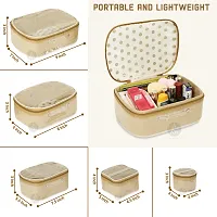 Classic Pack of 5 Golden Alluring Cosmetic Box, Makeup Kit, Makeup Organizer, Bridal Organizer-thumb3