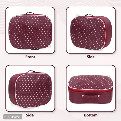 Pack of 3 Maroon Vanity Essentials Cosmetic Box, Makeup Kit, Makeup Organizer-thumb2