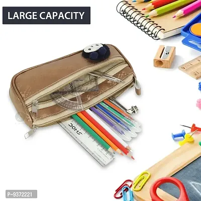 Brown Pencil Pouch, Pencil Bag Bon Zeal Cartoon Pencil Boxes-thumb3