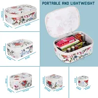 Alluring Pack of 5 White Flower Fashionable Cosmetic Box, Makeup Kit, Makeup Organizer-thumb4