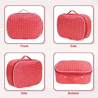 Classic Pack of 3 Red Stylish Cosmetic Box, Makeup Kit, Makeup Organizer, Bridal Organizer-thumb4