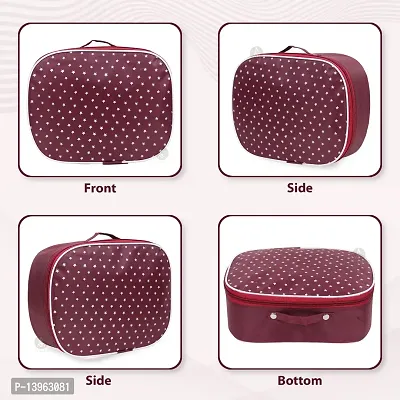 Pack Of 3 Maroon Star Makeup kit, Jewellery box, Storage case, Toiletry Kit Vanity Box-thumb4