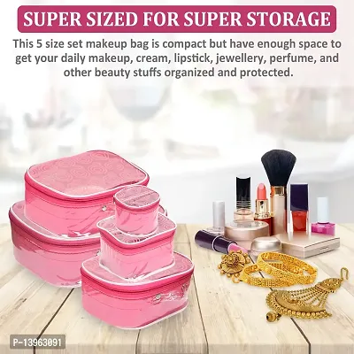 5 pieces of Fashionable Makeup Kit box, Spacious interior, Storage case, Jewellery Vanity Box-thumb3